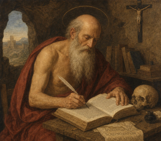 Saint Jerome — Patron Saint of Scripture Scholars — Father of Biblical Exegesis — Exegesis Biblica